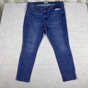 Levi's Skinny Jeans Womens Blue Stretch Denim High Rise Comfort Size 18S 34x28